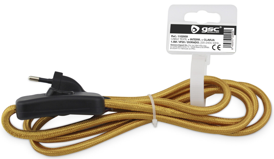 Cable de Lámpara con Interruptor BASIC 5m, Interior, IP20