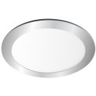 Downlight Led redondo empotrable plata 18W 3000°K 225x19mm. (Ledesma 10794)