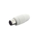 Conector recto de antena coaxial TV (Electro DH 10.535/BL)