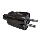 Clavija de PVC negra con TTL 16A 250V (Fenoplástica 144N)