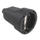 Base aérea bipolar negra con TTL de goma 16A 250V (GSC 0200060) (Retractilada)