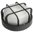 Aplique Led de exterior redondo con rejilla negro 6W 4000°K IP44 (Fenoplástica 7200NLED)