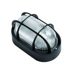 Aplique estanco oval negro E27 IP44 (Fenoplástica 7440)