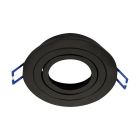 Aro empotrable basculante de aluminio redondo negro  93x25mm. (Struhm 04042)