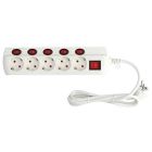 Base múltiple 5T con interruptor individual y cable (GSC 100010004)