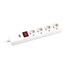 Base múltiple 4 tomas con protección e interruptor 1,5m. blanco (GSC 100005016)