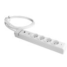 Base multiple serie ION 4 tomas con interruptor y cable 1,5m. protección de sobretensión y sobrecarga (Solera 41ILSO )