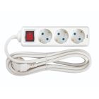 Base múltiple con cable e interruptor serie 3 tomas 3m (Simon BM712303)