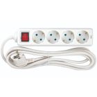 Base múltiple con cable e interruptor serie 4 tomas 3m (Simon BM712402)