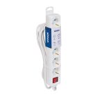 Base múltiple con cable e interruptor serie 6 tomas 5m (Simon BM712603)
