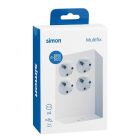 Base múltiple cuadrada 4 tomas sin cable Multifix 3680W 16A 250V (Simon BM140407)