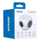 Base múltiple Combiball de 3 tomas + 2 USB y 2 USB-C (Simon BM516305)