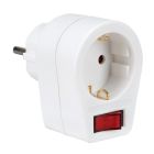 Adaptador simple con interruptor blanco 16A (Simon CL518701)