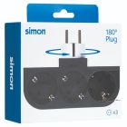 Adaptador giratorio 3 tomas Plug III 16A 250V (Simon CL610309)
