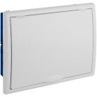 Caja empotrable tabique hueco 12 elementos cuadro y puerta blanca 277x220x72mm. (Solera 8688HGW)
