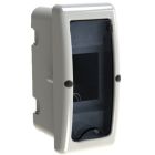 Caja empotrable 2 elementos cuadro y puerta fume 60x130x62mm. (Solera 8692PF)