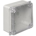 Caja estanca tapa transparente 100x100x55mm. Tornillos 1/4 vuelta (Solera 6815)