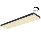 Panel led rectangular regulable negro con mando Doro 24W 230V 2860Lm cct 800x200x75mm (Globo 41594D4)