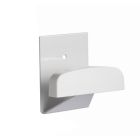 Percha adhesiva grande blanca de acero y plástico adhesiva o tornillos 40x50mm. (Köppels P3003I) (Blíster)