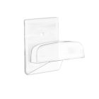 Percha adhesiva grande plástica transparente adhesiva o tornillos 40x50mm. (Köppels P3003T) (Blíster)