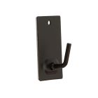 3 ud. percha pequeña negra plástica transparente adhesivo o tornillo (Köppels P2001N) (Blíster)