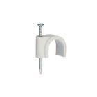 Caja de 100 uds. de grapas blancas para cable redondo 2x4 mm2 (Lapafil 1113)