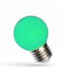Lámpara esférica Led colores E27 1W verde  (Spectrum WOJ+11796)