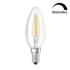 Lámpara vela cristal Led Retrofit regulable E14 3,4W 2700°K 470Lm (Osram 445712)