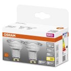 Pack de 2 lámparas Led Star GU10 4,3W 2700K 36° (Osram 260252)