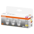 Pack de 3 lámparas Led Star GU10 4,3W 2700K 36° (Osram 452527)