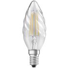 Lámpara vela rizada cristal Led Retrofit clara E14 4W 2700°K 470Lm  (Osram 4058075434202)