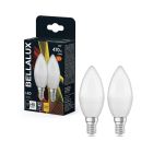 Pack de 2 lámparas Led vela 4,9W E14 2700°K (Bellalux 4058075157040)