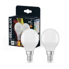 Pack de 2 lámparas esférica Led mate Base E14 4,9W 2700°K (Bellalux 4058075157064)