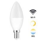 Lámpara vela Led Smart regulable de 2700°K a 6500°K + intensidad 5W 410Lm (Spectrum WOJ+14414)