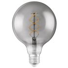 Lámpara globo cristal Led espiral smoky Vintage 1906 Osram E27 5W 1800°K (4058075269989)