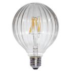 Lámpara globo cristal Led líneas clara 6W E27 2700°K (F-BRIGHT 2601981)