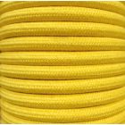 Bobina 25 metros cable decorativo textil amarillo algodón liso (CIR62AL04)