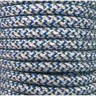 Tira 5 metros cable decorativo textil azul pixel brillo (CIR62PI01)