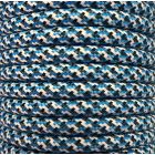 Bobina 25 metros cable decorativo textil azul oscuro pixel brillo (CIR62PI02)