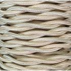 Bobina 25m. cable decorativo textil trenzado beige brillo (CABEXT2R03)