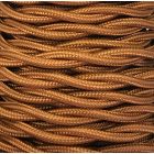 Tira 5m. cable decorativo textil trenzado oro viejo brillo (CABEXT2R06)