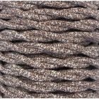 Tira 5m. cable decorativo textil trenzado marrón algodón batido (CABEXT2TA07)