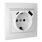 Base schuko USB-A y USB-C serie Europa blanca Solera  (ERP60USBC-U)