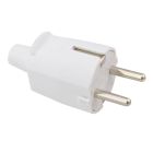 Clavija bipolar con TTL de goma blanca 16A 250V 4,8mm  (GSC 000200198)