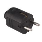 Clavija aerea salida recta  y TTL 16A 250V negra  (Simon CL107516)