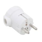 Clavija aerea salida lateral  y TTL 16A 250V blanca  (Simon CL107400)