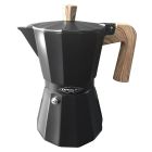 Cafetera de aluminio "New Dakar Nature" 3 tazas con mango madera (Oroley 215020250)