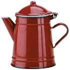 Cafetera cónica esmaltada vitrificada roja 1 L (Ibili 910210)