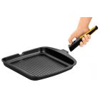 Asador grill rayado Fast click de aluminio fundido ø28cm. (Bra A481428)