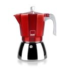 Cafetera de aluminio de 3 tazas Elba Red (Ibili 627903)